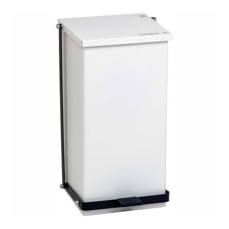 Detecto Detecto White Baked Epoxy Steel Step-On Can, 32 Quart P-32